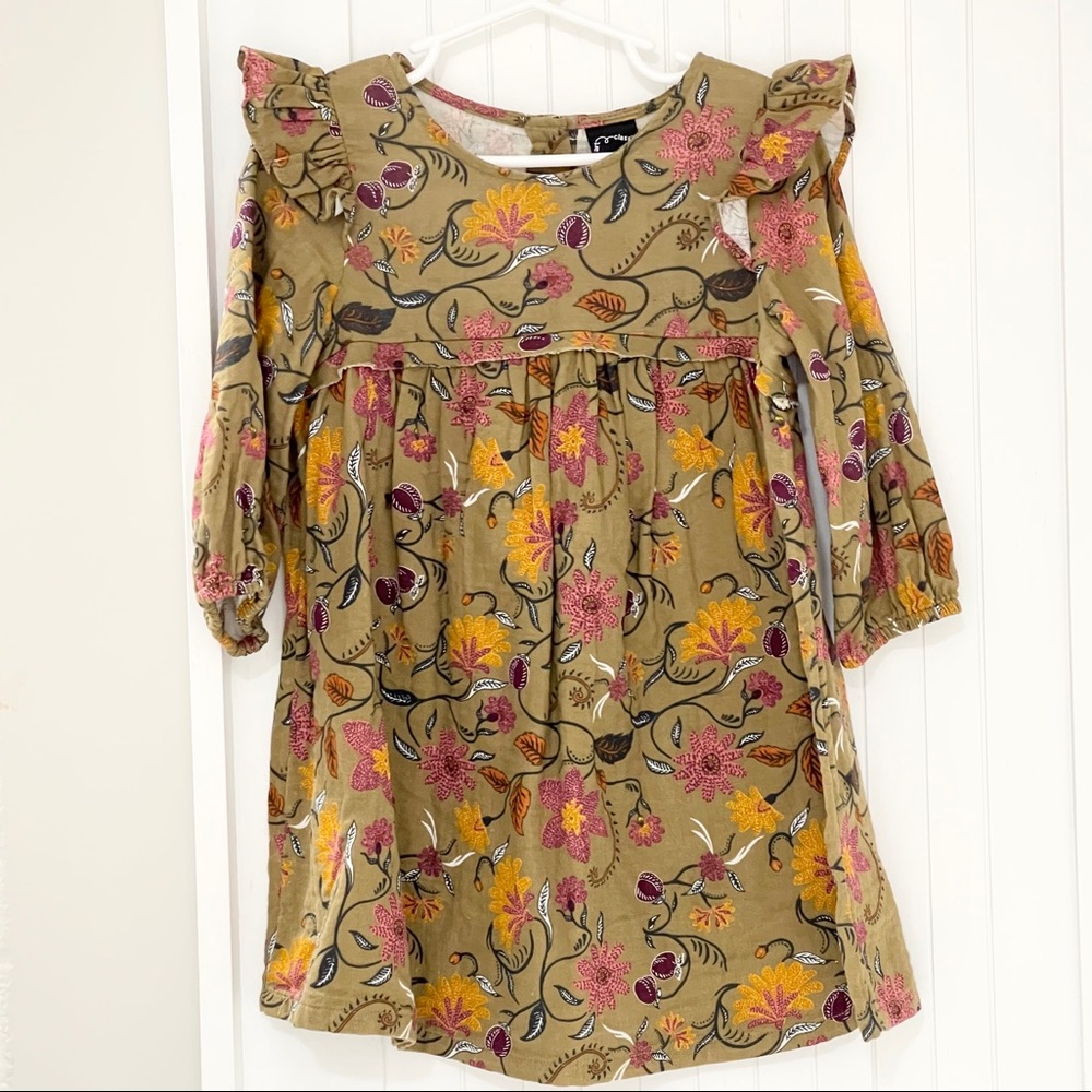 Sage Floral Dress